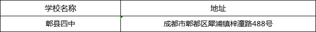 成都市郫縣四中地址在哪里？