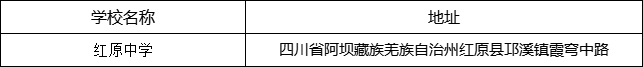阿壩州紅原中學(xué)地址在哪里？