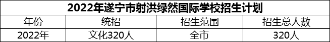 2024年遂寧市射洪綠然國(guó)際學(xué)校招生計(jì)劃是多少？