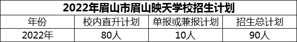 2024年眉山市眉山映天學(xué)校招生計(jì)劃是多少？