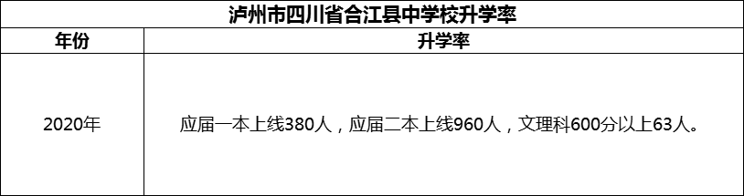 2024年瀘州市四川省合江縣中學校升學率怎么樣？