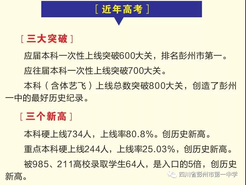 彭州第一中學(xué)2019年招生簡(jiǎn)章